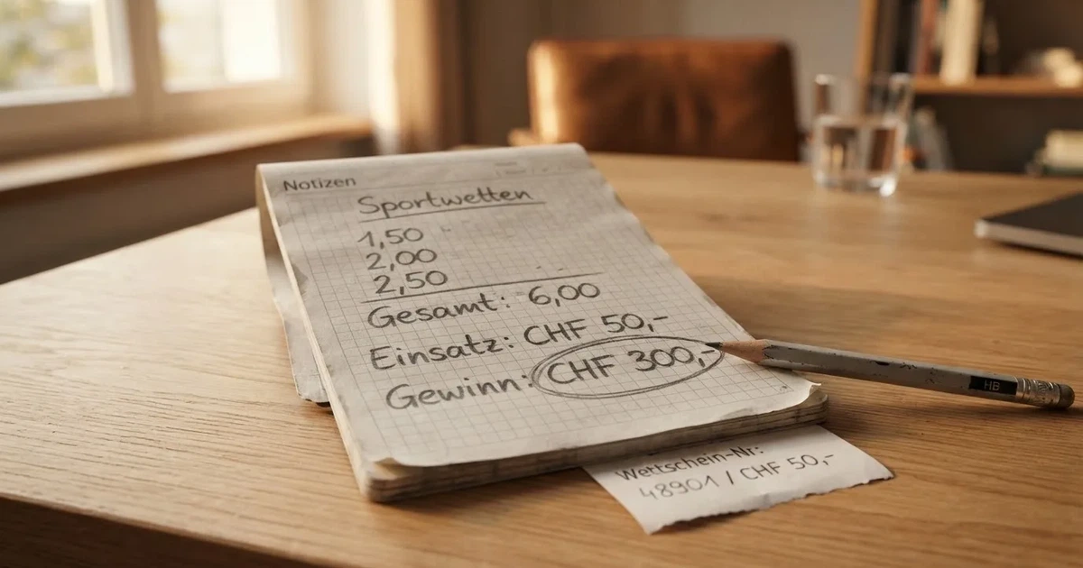 Ein Taschenrechner liegt neben einem Bleistift und einem karierten Blatt mit handgezeichneten Kurven auf einem hellen Holztisch.